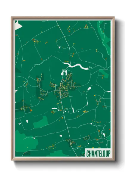 Une affiche de carte sur Chanteloup