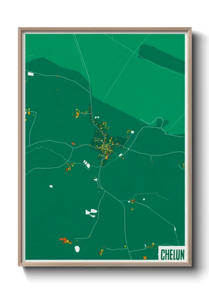 Une affiche de carte sur Chelun