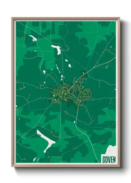 Une affiche de carte sur Goven