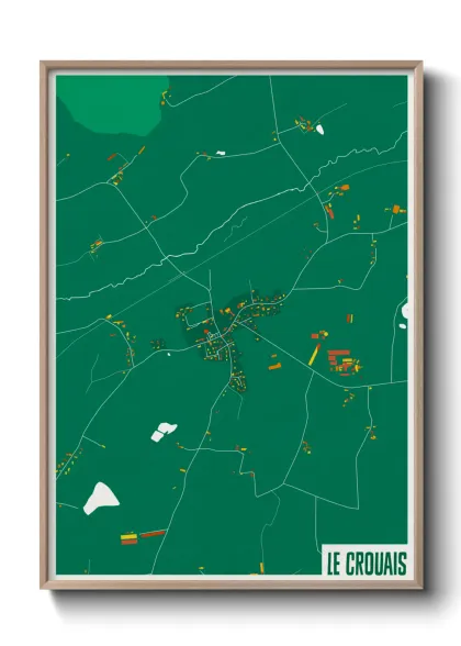 Une affiche de carte sur Le Crouais