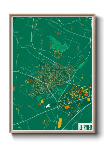 Une affiche de carte sur Le Rheu