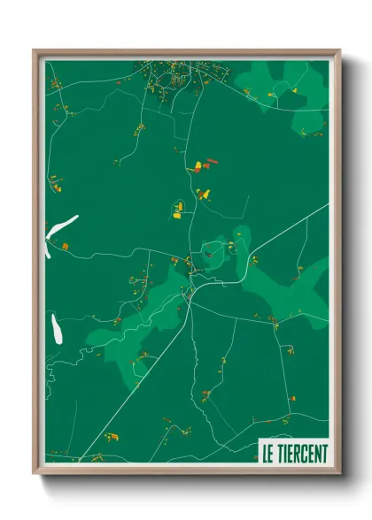 Une affiche de carte sur Le Tiercent