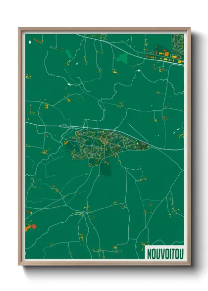 Une affiche de carte sur Nouvoitou