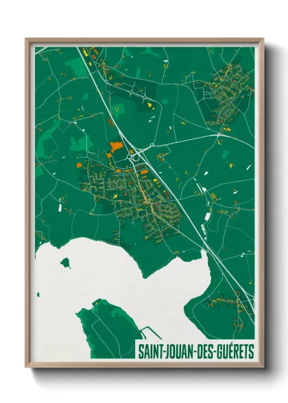 Une affiche de carte sur Saint-Jouan-des-Guérets
