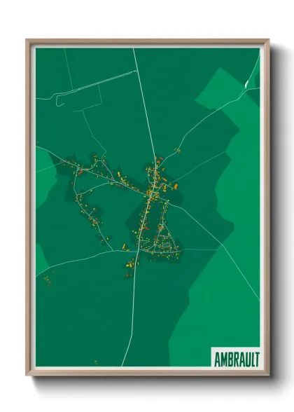 Une affiche de carte sur Ambrault