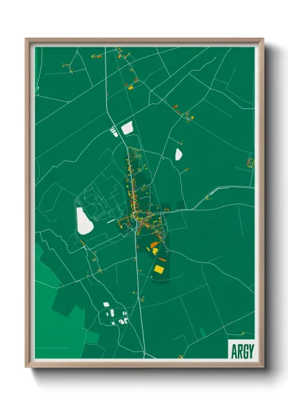 Une affiche de carte sur Argy