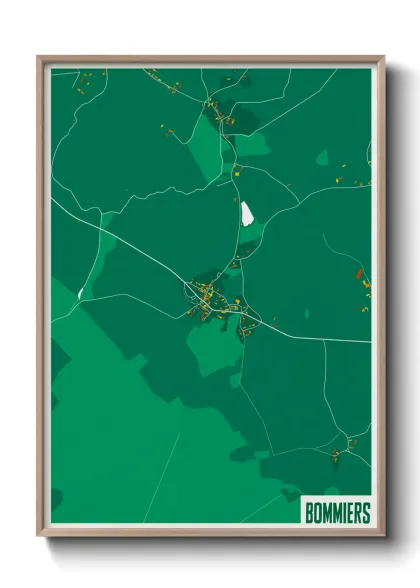 Une affiche de carte sur Bommiers