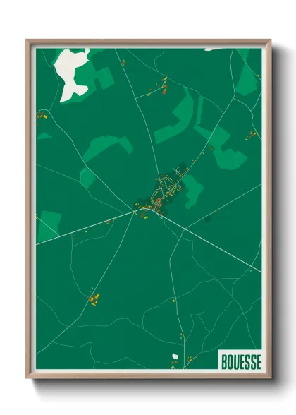 Une affiche de carte sur Bouesse