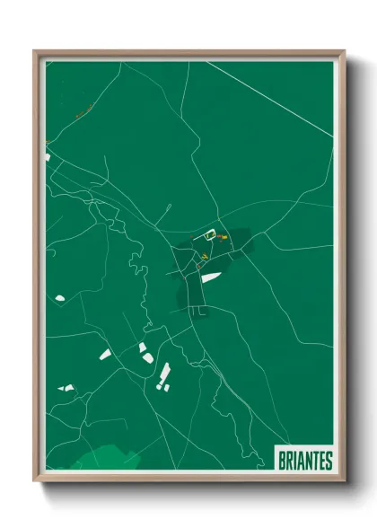 Une affiche de carte sur Briantes