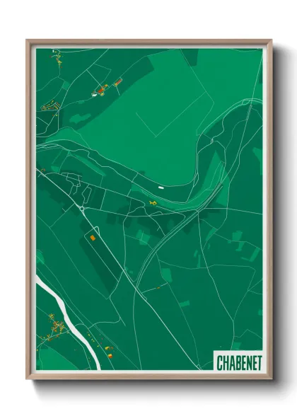 Une affiche de carte sur Chabenet