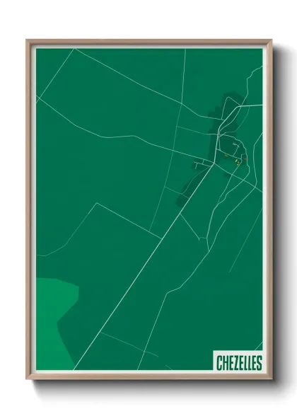 Une affiche de carte sur Chezelles