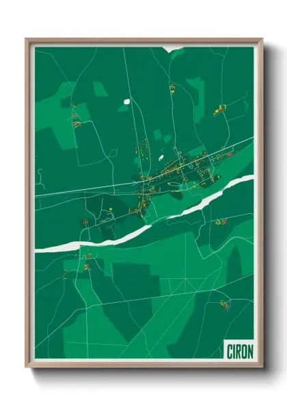 Une affiche de carte sur Ciron