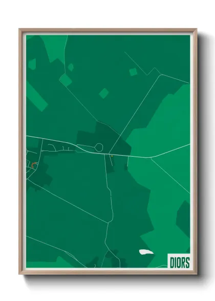 Une affiche de carte sur Diors
