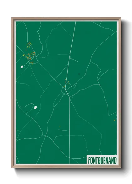 Une affiche de carte sur Fontguenand