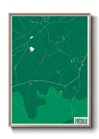 Une affiche de carte sur Frédille