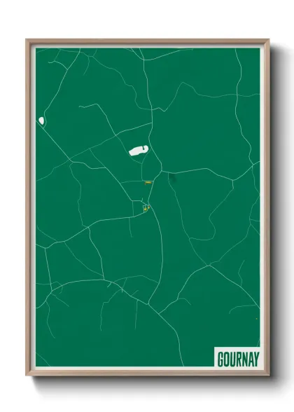 Une affiche de carte sur Gournay