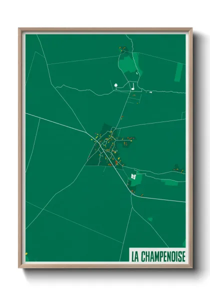 Une affiche de carte sur La Champenoise