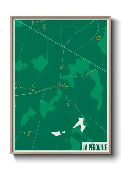 Une affiche de carte sur La Pérouille