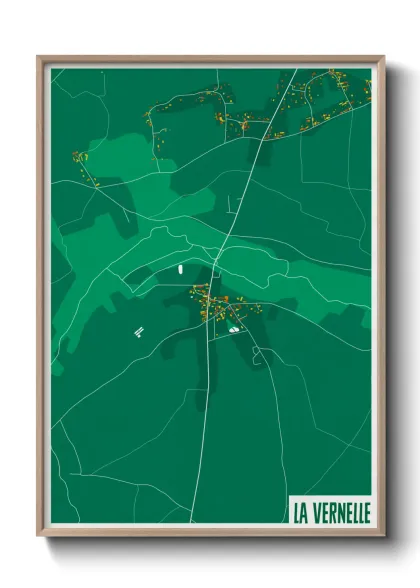 Une affiche de carte sur La Vernelle