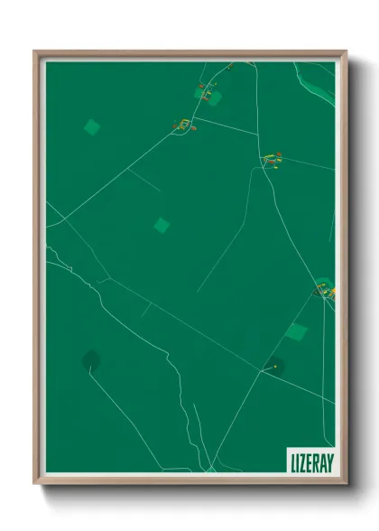 Une affiche de carte sur Lizeray