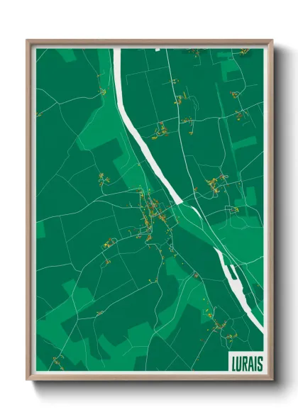 Une affiche de carte sur Lurais