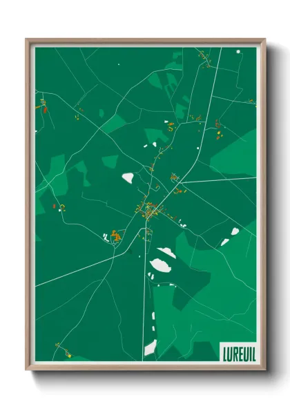 Une affiche de carte sur Lureuil