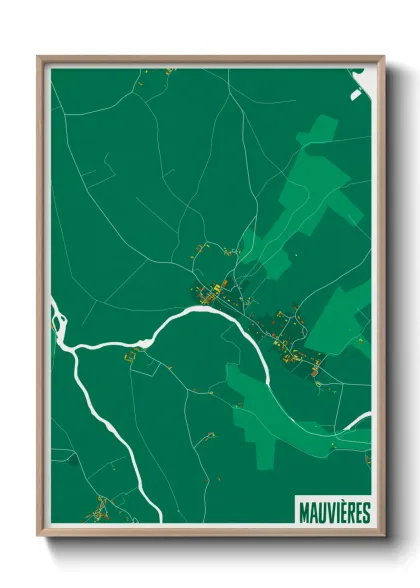 Une affiche de carte sur Mauvières