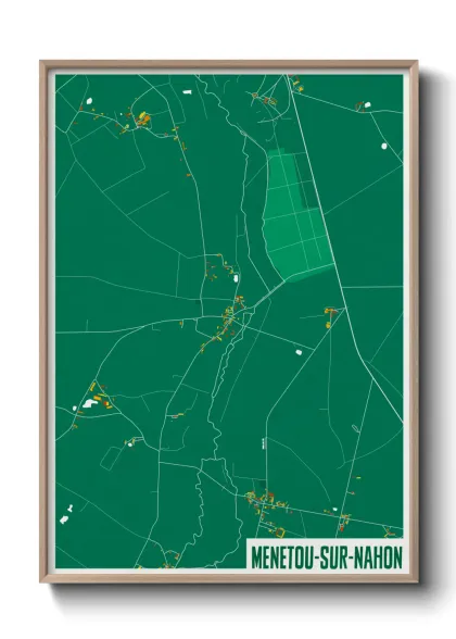 Une affiche de carte sur Menetou-sur-Nahon