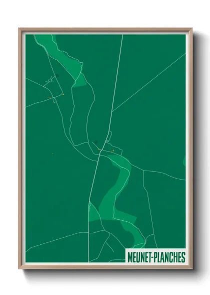 Une affiche de carte sur Meunet-Planches