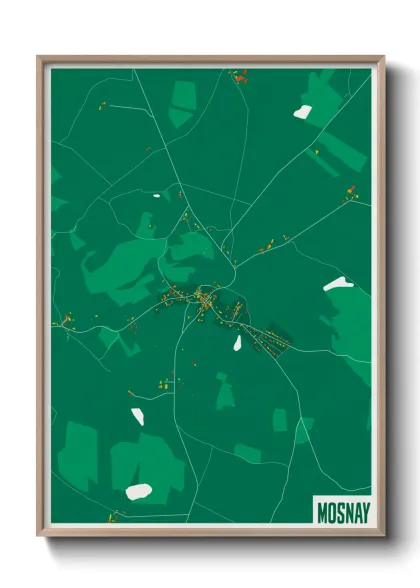 Une affiche de carte sur Mosnay