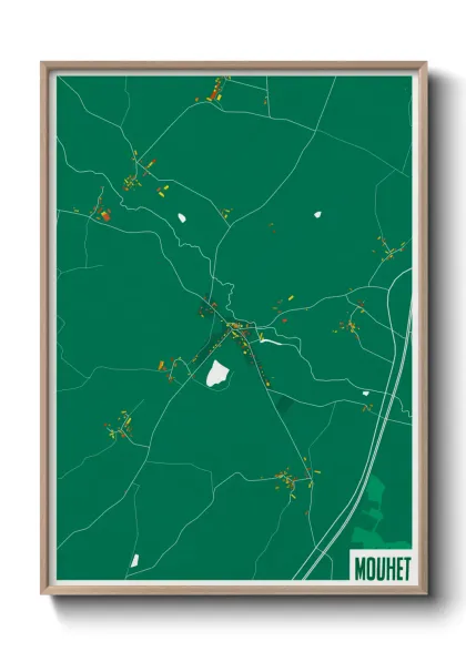 Une affiche de carte sur Mouhet