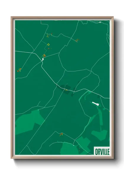 Une affiche de carte sur Orville