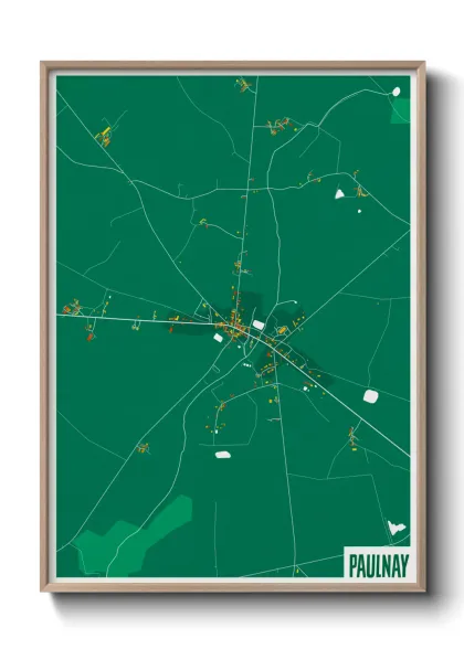 Une affiche de carte sur Paulnay