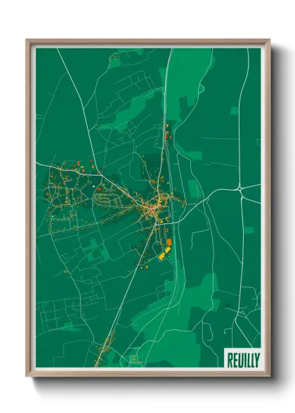 Une affiche de carte sur Reuilly