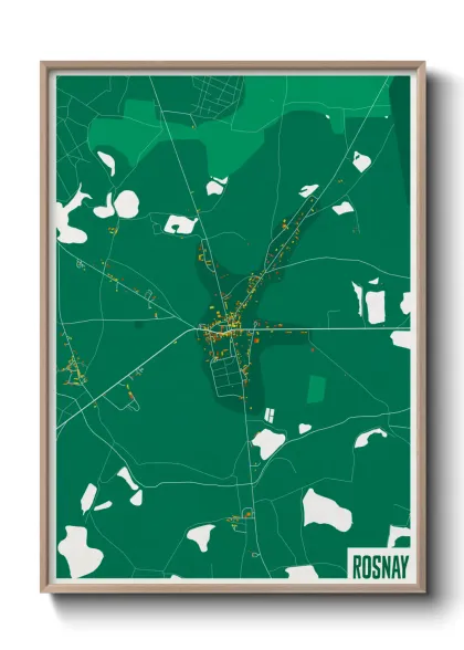 Une affiche de carte sur Rosnay