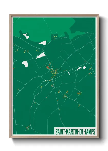 Une affiche de carte sur Saint-Martin-de-Lamps