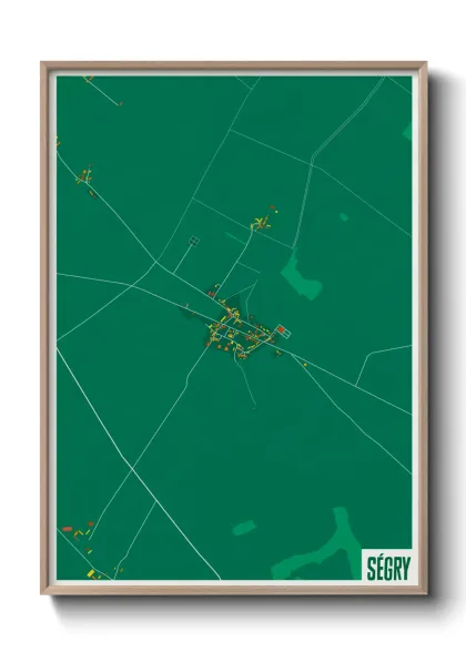 Une affiche de carte sur Ségry