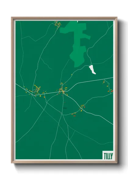 Une affiche de carte sur Tilly