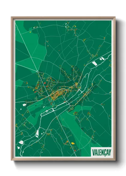 Une affiche de carte sur Valençay