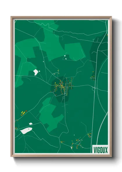 Une affiche de carte sur Vigoux