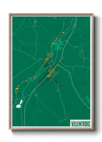 Une affiche de carte sur Villentrois