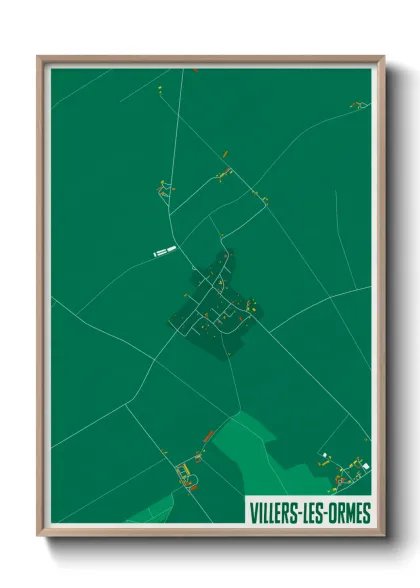 Une affiche de carte sur Villers-les-Ormes