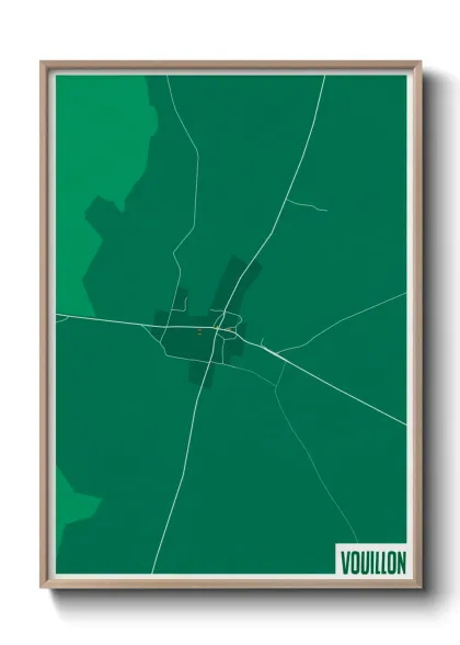 Une affiche de carte sur Vouillon