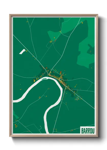 Une affiche de carte sur Barrou