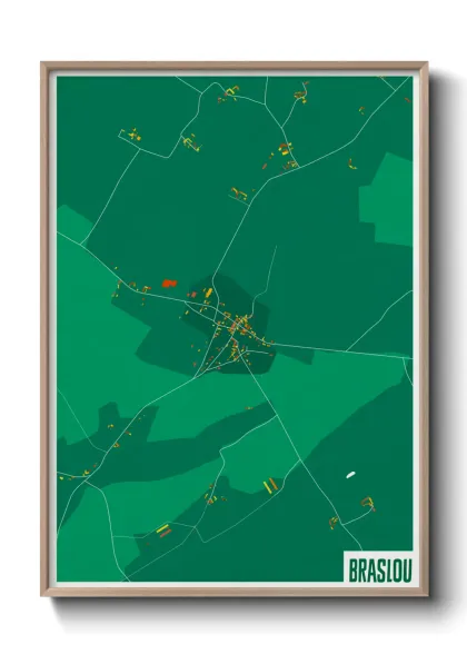 Une affiche de carte sur Braslou