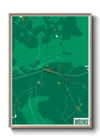 Une affiche de carte sur Brèches