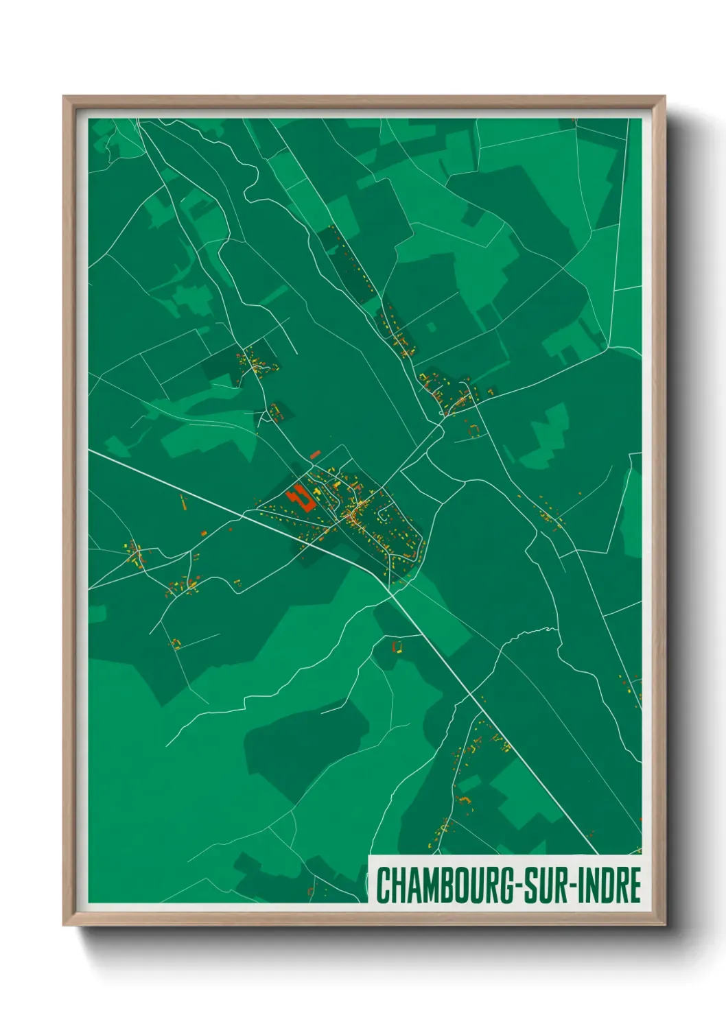 Un poster carteChambourg-sur-Indre