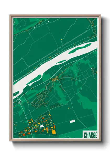 Une affiche de carte sur Chargé