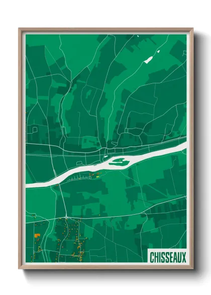 Une affiche de carte sur Chisseaux