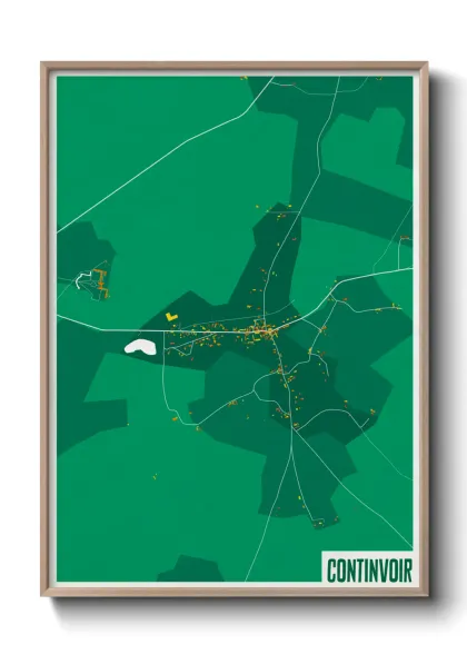 Une affiche de carte sur Continvoir